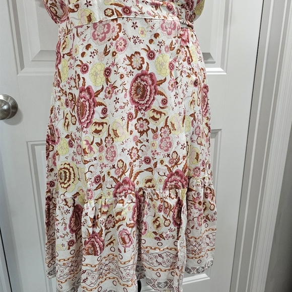 Zesica Summer Wrap Boho Floral Dress V-Neck Size Xlarge - Picture 10 of 16